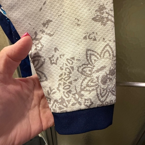 O’Neil Kids Blue and White Graphic Motorcrss Riding Shirt Sz L 7/8 - Picture 3 of 16